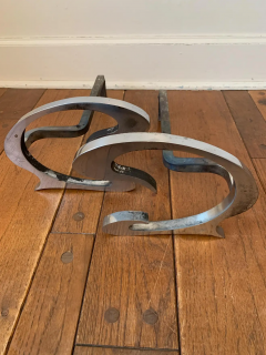  Jean Paul Creations Jean Paul Cr ations Rarely Complete Modernist Fireplace Set France 1970s - 2547878