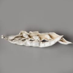  Jean Paul Gourdon SCULPTURE OF TWO BROAD BEAN PODS ONE OPEN AND ONE CLOSED - 3551054