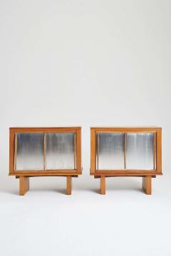  Jean Prouv Re Editions Pair of Oak and Aluminium Cabinets in the Manner of Charlotte Perriand - 2017758