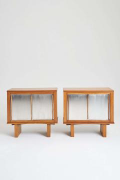  Jean Prouv Re Editions Pair of Oak and Aluminium Cabinets in the Manner of Charlotte Perriand - 2017759