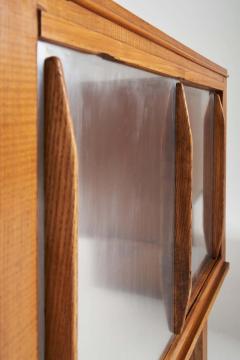  Jean Prouv Re Editions Pair of Oak and Aluminium Cabinets in the Manner of Charlotte Perriand - 2017764