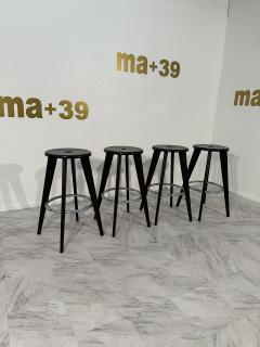  Jean Prouv Re Editions Set of 4 Tabouret Haut Jean Prouv Bar Stool Vitra Dark Oak - 3572909