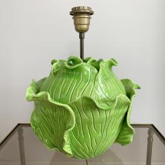  Jean Roger Jean Roger Life Size Ceramic Lettuce Lamp Paris 1950s - 3032127
