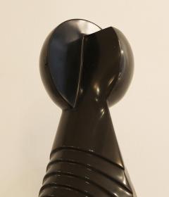  Jef Goris 1970s Black Sculpture In Dark Black Mazy Marble Signed By Jef Goris - 1714670