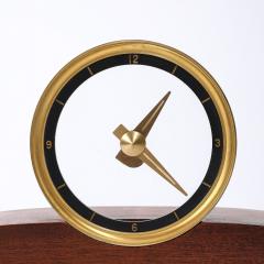  Jefferson Electric Company Mid Century Jefferson Golden View Electric Brass Glass Walnut Mystery Clock - 4465524