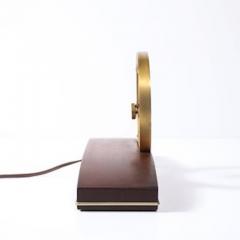  Jefferson Electric Company Mid Century Jefferson Golden View Electric Brass Glass Walnut Mystery Clock - 4465526