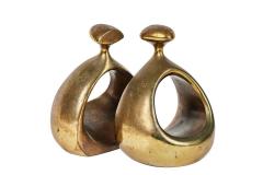  Jenfred Ware 1950s Ben Seibel Tall Stirrup Bookends in Brass for Jenfred Ware - 1672672