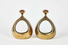  Jenfred Ware 1950s Ben Seibel Tall Stirrup Bookends in Brass for Jenfred Ware - 1672678