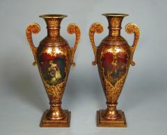  Jennens Bettridge A rare pair of exhibition quality papier mache vases of exceptional size  - 1173930