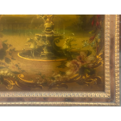  Jennens Bettridge Antique Jennens Bettridge Venetian Oil Painting W Water Fountain - 4107671