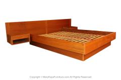  Jesper International Jesper Danish Modern Teak Queen Platform Bed with Floating Nightstands - 2981366