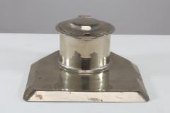  Jesson Birkett Co Jesson Birkett Co a Silver Plated Inkwell Stamped with a Monogram - 4188225