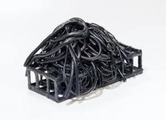  Joanna Poag Joanna Poag Binding Time Black Grid with Coils Ceramic Sculpture 2019 - 3539349