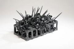  Joanna Poag Joanna Poag Binding Time Black Grid with Quills Ceramic Sculpture 2021 - 3539445