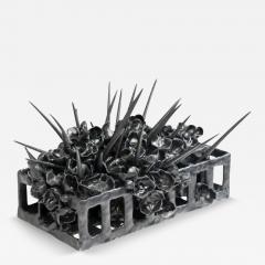  Joanna Poag Joanna Poag Binding Time Black Grid with Quills Ceramic Sculpture 2021 - 3542231