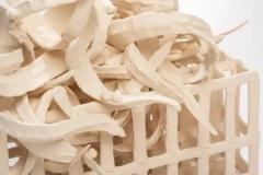  Joanna Poag Joanna Poag Binding Time Grid with Leaves Ceramic Sculpture 2019 - 3539395