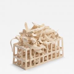  Joanna Poag Joanna Poag Binding Time Grid with Leaves Ceramic Sculpture 2019 - 3542232