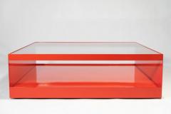  Joe D urso Knoll Low Rolling Coffee Table by Joe D Urso Rare Color Wire Safety Glass Top - 3181072