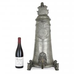  Johann Chritstoph Norman Antique German engraved pewter beer jug - 4143200