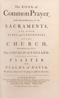  John BASKERVILLE The Book of Common Prayer by John BASKERVILLE - 3375656