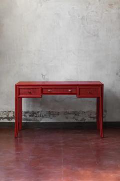  John Elinor McGuire China red lacquered desk Elinor and John McGuire for Lyda Levi - 3575176