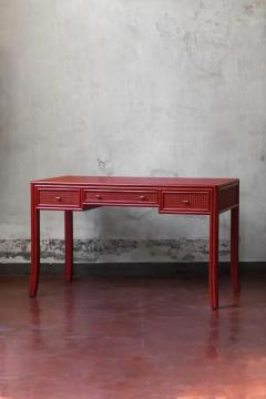  John Elinor McGuire China red lacquered desk Elinor and John McGuire for Lyda Levi - 3575180