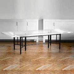  John Elinor McGuire Mc Guire table set with 12 Mc Guire 70s chairs - 3441769