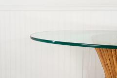  John Elinor McGuire McGuire Sculptural Rattan Bamboo Sheaf of Wheat Oval Console Table - 4460322