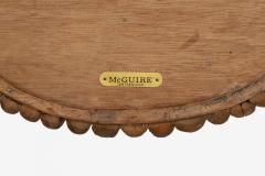  John Elinor McGuire McGuire Sculptural Rattan Bamboo Sheaf of Wheat Oval Console Table - 4460327
