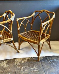  John Elinor McGuire Pair McGuire Cathedral Lounge Chairs - 2618251