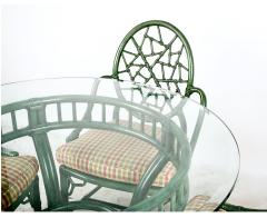  John Elinor McGuire Set of Four McGuire Cracked Ice Chairs and Table - 2243769