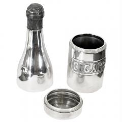  John Frank Pairpoint Pairpoint 1920 s Silverplate Cigar Humidor Champagne Bottle - 4294438