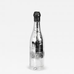  John Frank Pairpoint Pairpoint 1920 s Silverplate Cigar Humidor Champagne Bottle - 4297235