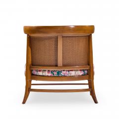  John Lubberts Lambert Mulder John Lubberts Lambert Mulder for Tomlinson Cane Walnut Slipper Chairs Pair - 4496981