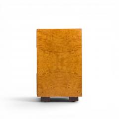  John Widdicomb Co Widdicomb Furniture Co John Widdicomb Campaign Mid Century Burlwood and Brass Lowboy Dresser - 4568131