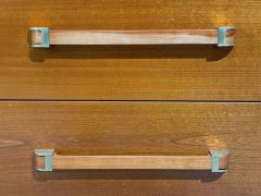  John Widdicomb Co Widdicomb Furniture Co John Widdicomb Chests of Drawers Walnut Brass USA 1960s - 4504782