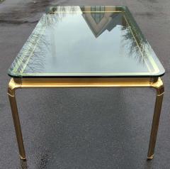  John Widdicomb Co Widdicomb Furniture Co John Widdicomb Large Glass and Antique Brass Dining Table Mid Century Modern - 2863649