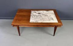  John Widdicomb Co Widdicomb Furniture Co John Widdicomb Marble and Walnut Coffee Table Robsjohn Gibbings Style - 3605314