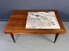  John Widdicomb Co Widdicomb Furniture Co John Widdicomb Marble and Walnut Coffee Table Robsjohn Gibbings Style - 3605318