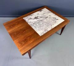 John Widdicomb Co Widdicomb Furniture Co John Widdicomb Marble and Walnut Coffee Table Robsjohn Gibbings Style - 3605333