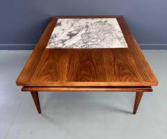  John Widdicomb Co Widdicomb Furniture Co John Widdicomb Marble and Walnut Coffee Table Robsjohn Gibbings Style - 3605334