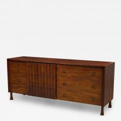  John Widdicomb Co Widdicomb Furniture Co John Widdicomb Mid Century American Modern Walnut and Bronze Dresser - 4307166