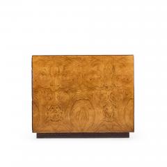  John Widdicomb Co Widdicomb Furniture Co John Widdicomb Mid Century Burlwood and Brass Campaign Executive Desk - 4515243