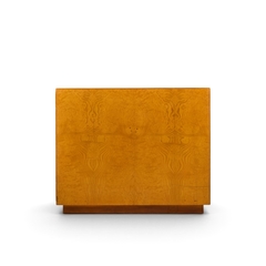  John Widdicomb Co Widdicomb Furniture Co John Widdicomb Mid Century Burlwood and Brass Campaign Executive Desk - 4721454