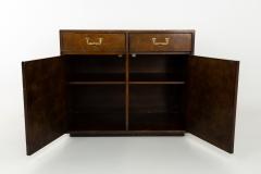  John Widdicomb Co Widdicomb Furniture Co John Widdicomb Mid Century Campaign Style 3 Piece Burlwood Dresser Vanity Set - 4179200