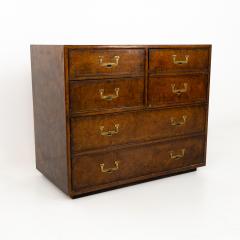  John Widdicomb Co Widdicomb Furniture Co John Widdicomb Mid Century Campaign Style 3 Piece Burlwood Dresser Vanity Set - 4179202