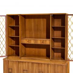  John Widdicomb Co Widdicomb Furniture Co John Widdicomb Mid Century Walnut and Brass Credenza with Hutch - 4652570