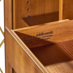  John Widdicomb Co Widdicomb Furniture Co John Widdicomb Mid Century Walnut and Brass Credenza with Hutch - 4652576