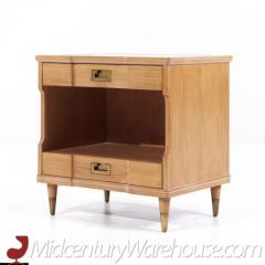  John Widdicomb Co Widdicomb Furniture Co John Widdicomb Mid Century Walnut and Brass Nightstands Pair - 3598425