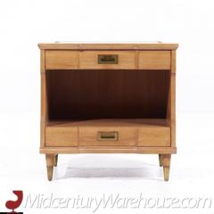  John Widdicomb Co Widdicomb Furniture Co John Widdicomb Mid Century Walnut and Brass Nightstands Pair - 3598498